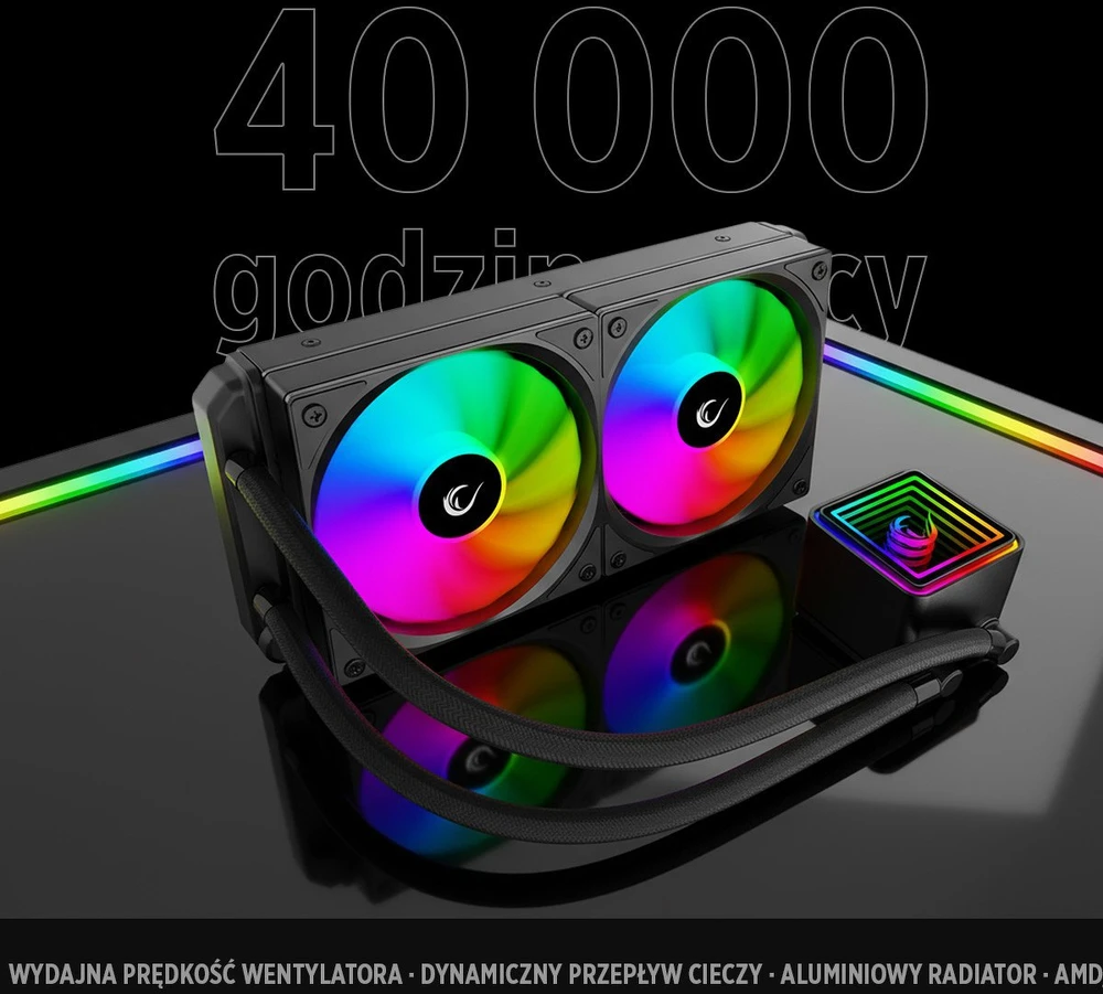 CPU AUŠINTUVAS RAMPAGE INFINITE V240 Baltas ARGB LGA1700/1851/AM5 240mm Liquid Cooler