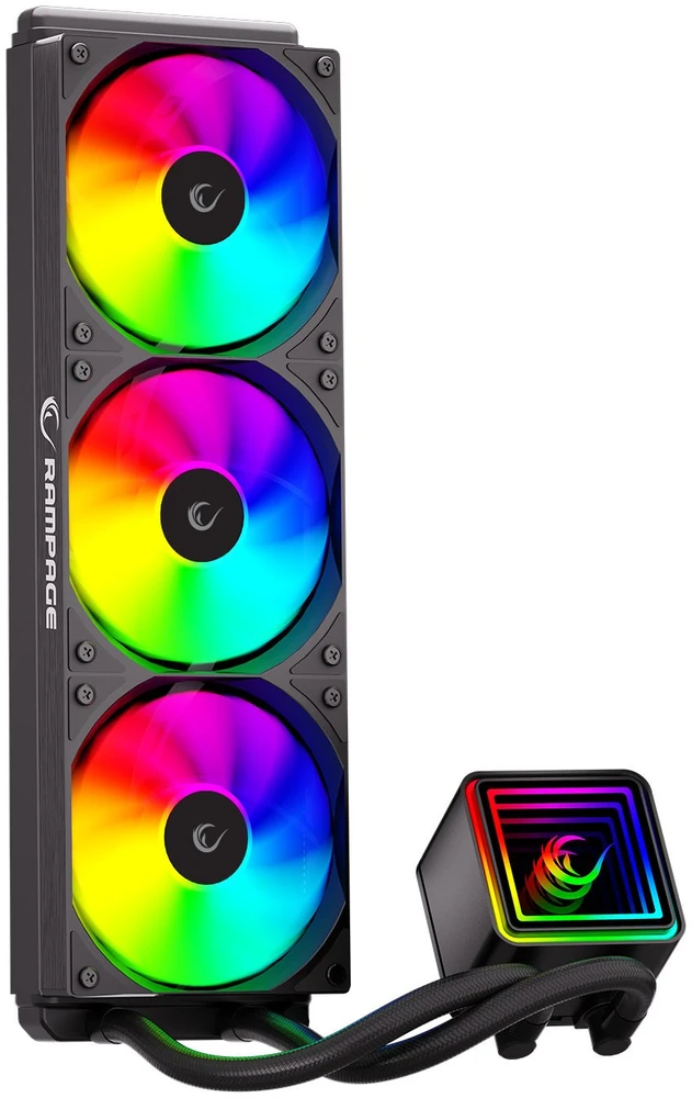 CPU AUŠINTUVAS RAMPAGE INFINITE V360 Juodas ARGB LGA1700/1851/AM5 360mm Liquid Cooler