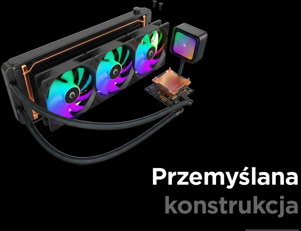 CPU AUŠINTUVAS RAMPAGE INFINITE V360 Juodas ARGB LGA1700/1851/AM5 360mm Liquid Cooler