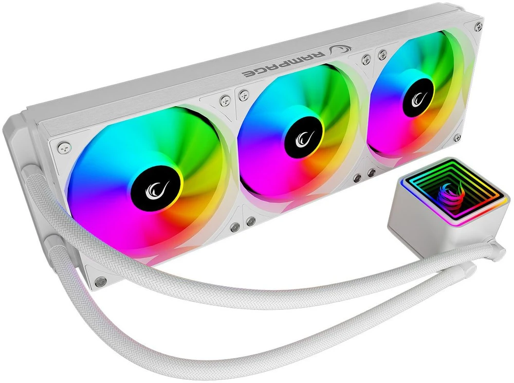 CPU AUŠINTUVAS RAMPAGE INFINITE V360 Baltas ARGB LGA1700/1851/AM5 360mm Liquid Cooler