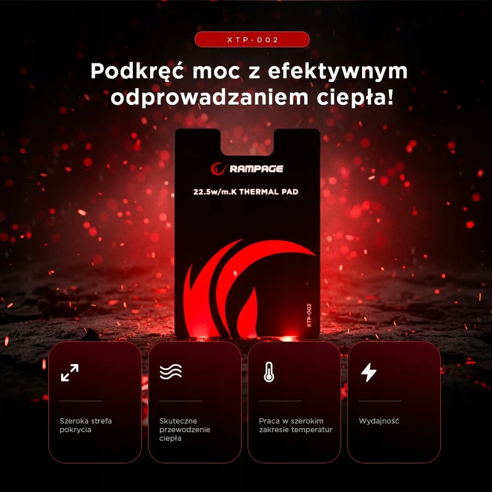 Termo padas Rampage XTP-002 31x50x0.2mm 22.5w/m.K