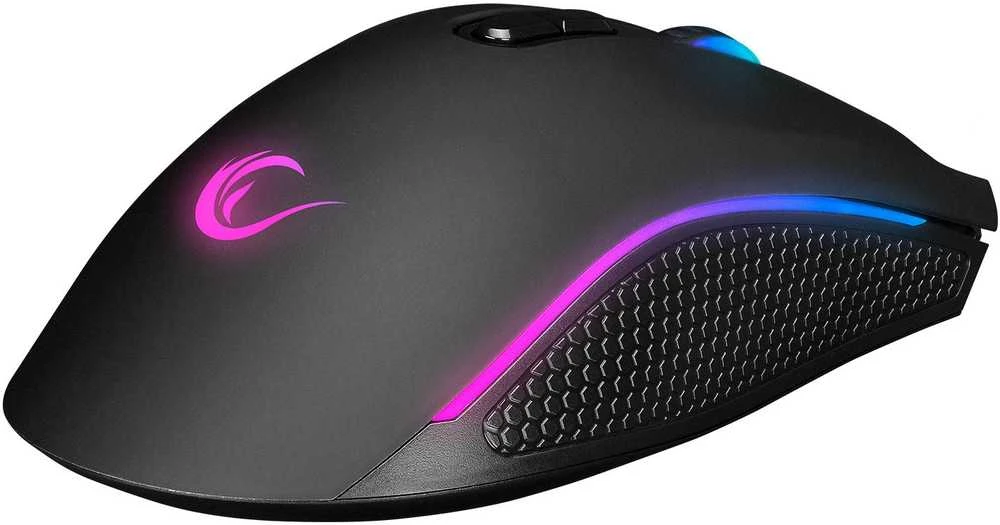 Pelė Myszka žaidimams Rampage SMX-R44V2 su laidu 12800 dpi optinė juoda