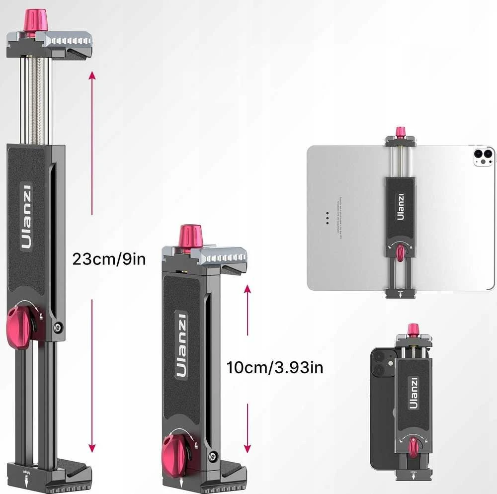 Objektyvas Planšetės laikiklis - Ulanzi U-Pad III Reguliuojamas Spaustukas 4.7-12.9" Šaltas Batų Tvirtinimas