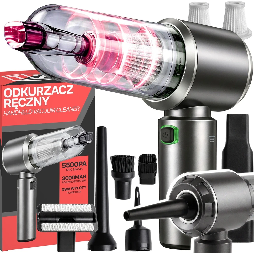 Aptel Dulkių siurblys Rankinis dulkių siurblys, 120 W baterija, 5500 Pa srovės stipris, bešepetis variklis, 3 greičiai