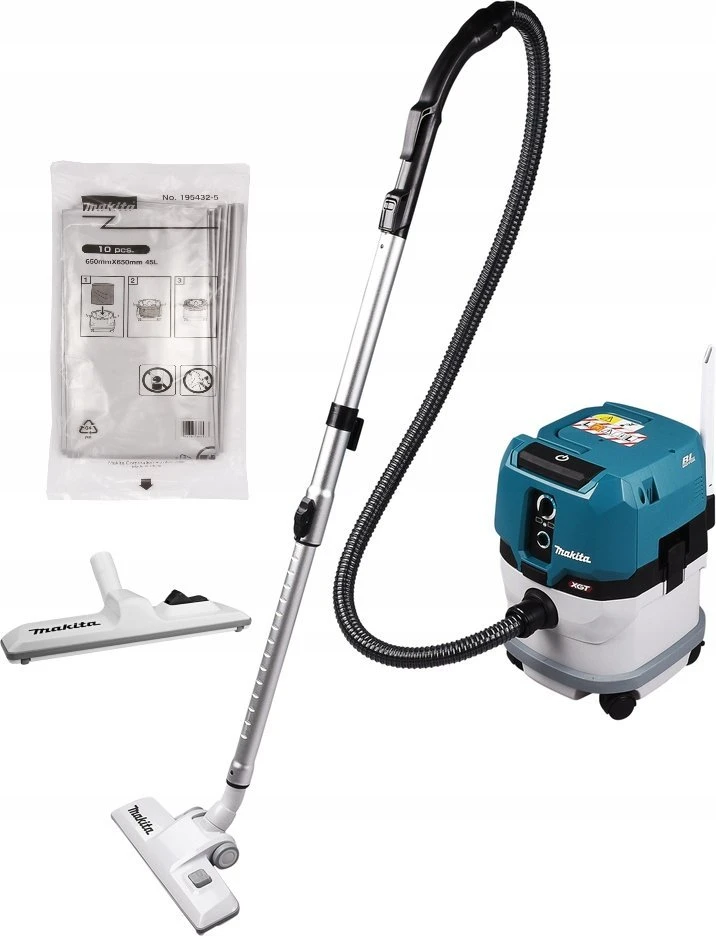 Makita VC003GLZ Akumuliatorinis XGT dulkių siurblys. 2X40V, 40Vmax. Komplektuojamas be akumuliatorių ir kroviklio.