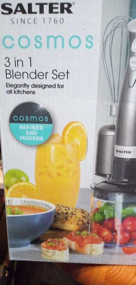 Rankinis maišytuvas 350 W SALTER COSMOS 3 w 1, 5 dalys