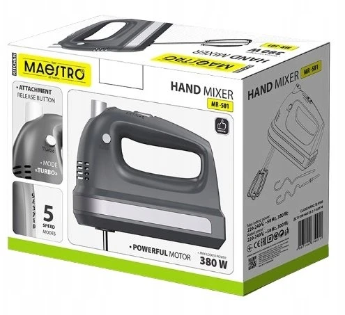 Maestro MR-501 Hand mixer Pilkas