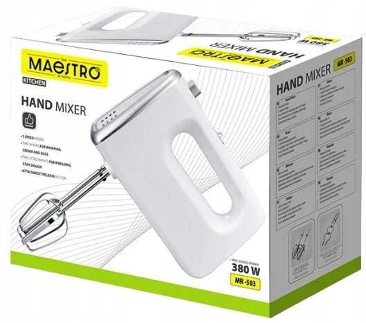 Plakiklis Maestro MR-503 rankinis maišytuvas Baltas
