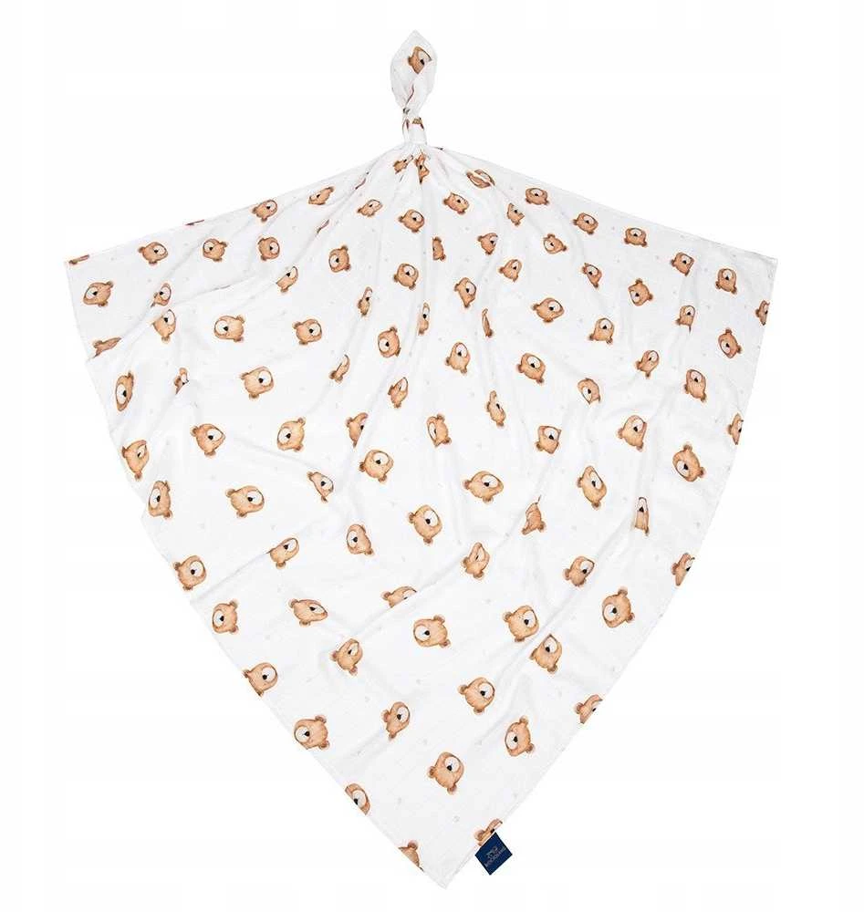 Rankšluostis Babyboom BOCIOLAND PIELUCHA BAMBUSOWA 75x75 TEDDY BEAR 5904501652056