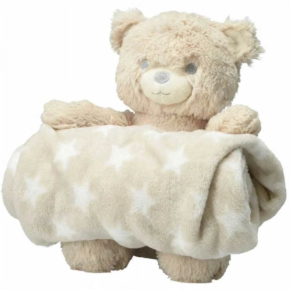 Home Styling Collection Polar Poliarinė antklodė su pliušiniu žaisliuku, 75 x 100 cm