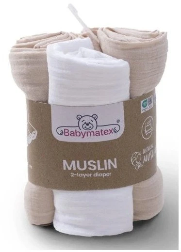 Rankšluostis Multitex MUSLIN vystyklai 3 pak. (įsk. 1x tetra), rožinė. 70x80
