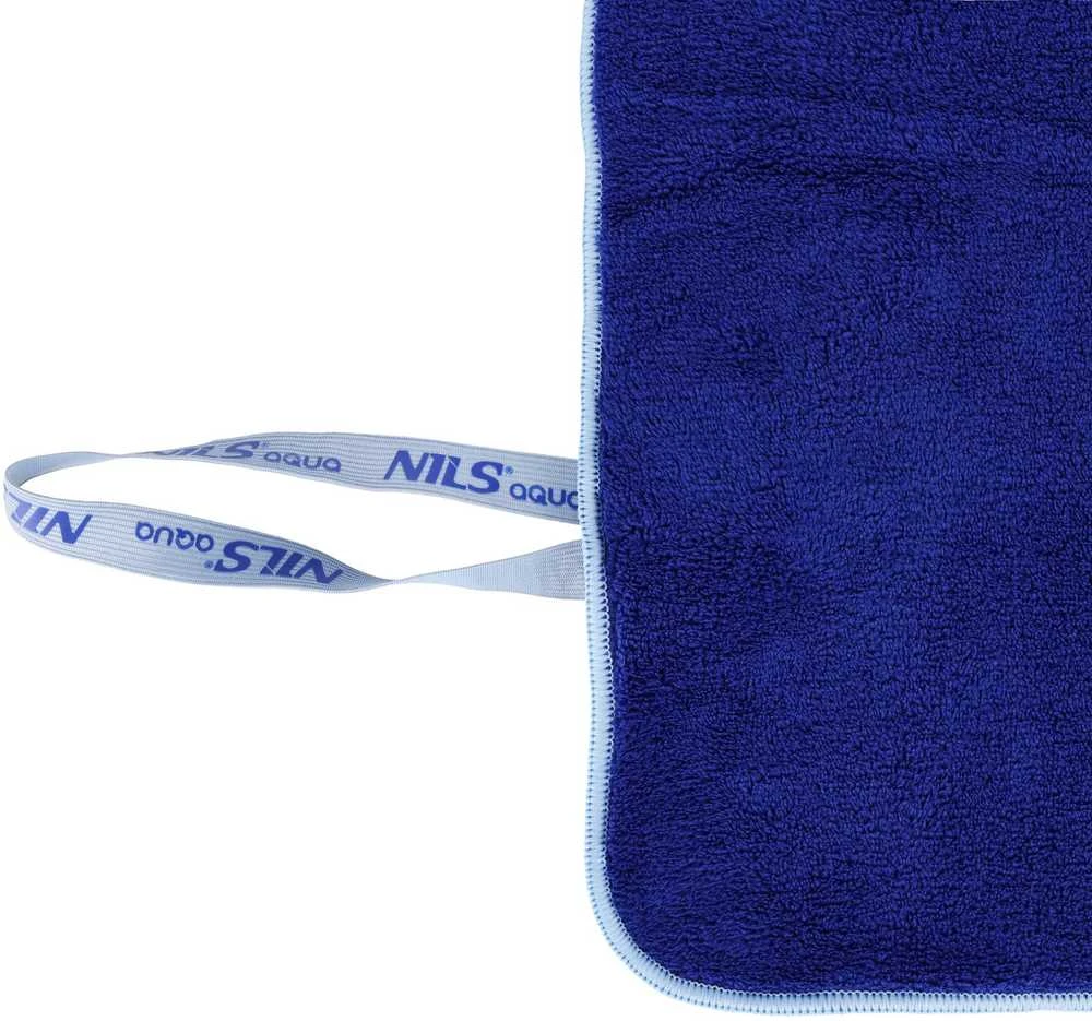 Rankšluostis Nils Extreme NAR14 RĘCZNIK su mikrofibre FROTTE Tamsiai mėlynas 160X80cm NILS AQUA
