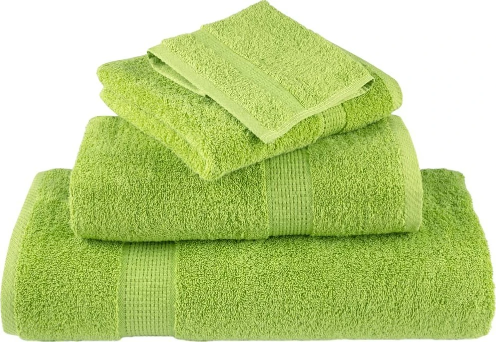 Rankšluostis Aukščiausios kokybės svečių rankšluosčiai SOLUND, 10 vnt., obuolių žali, 30x50 cm, 600 g/m²