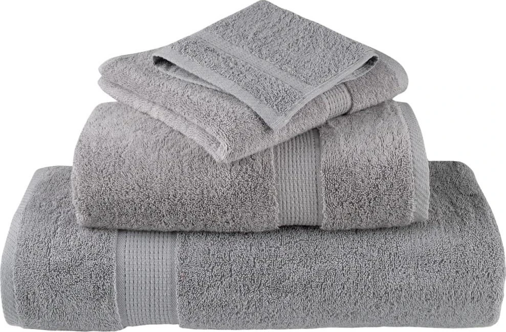 Rankšluostis Aukščiausios kokybės rankšluosčiai SOLUND, 4 vnt., pilki, 50 x 100 cm, 600 g/m²