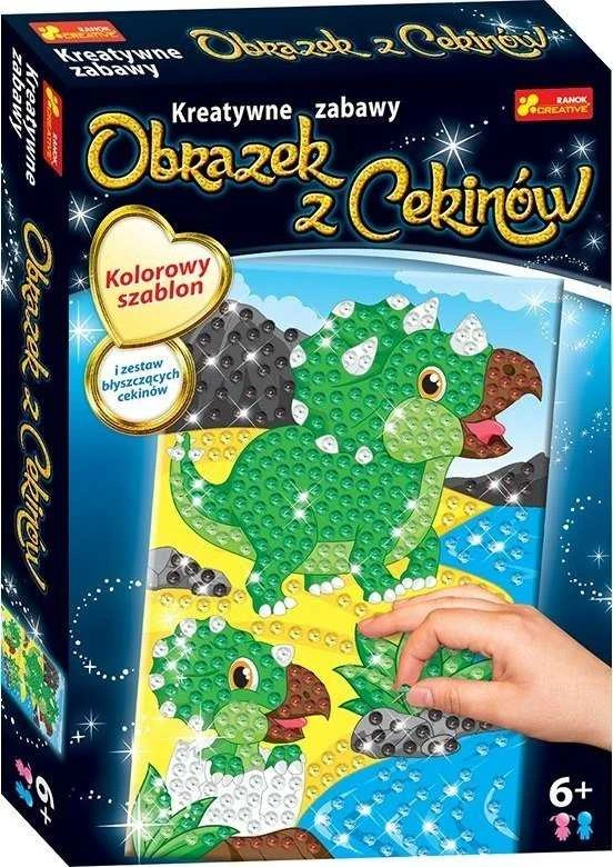 Ranok Rytas *****Blizgučių paveikslas Dinozauras Triceraptos 52789