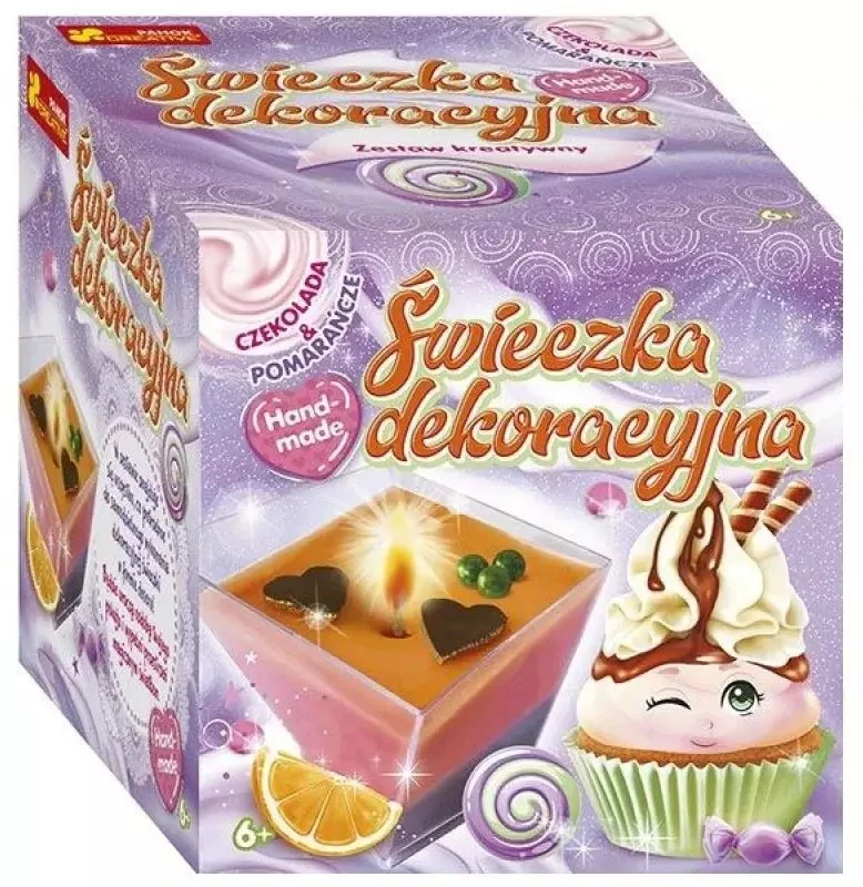 Ranok dekoratyvinė žvakė šokolado_oranžinės spalvos 21167