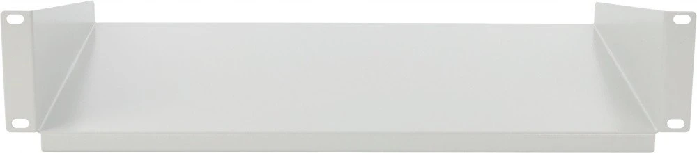 Pulsar RAPD2-G 2U universali priekinė lentyna, 440×300 19” RACK spintelėms, pilka