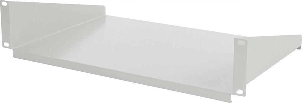 Pulsar RAPD2-G 2U universali priekinė lentyna, 440×300 19” RACK spintelėms, pilka