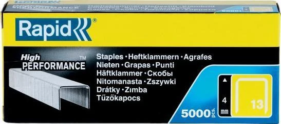 Rapid 11825700, Sąsagėlių pakuotė, 4 mm, Tvirtinimas, Ženklinimas, 5000 sąsagėlių, Cinkuotas plienas, Sidabras