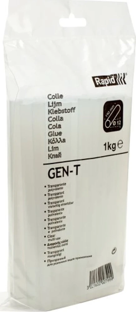 Rapid GEN-T Klijai D12x190mm 1Kg Maišas. Skaidrūs, universalūs.AT12 - P-09-001 - 190