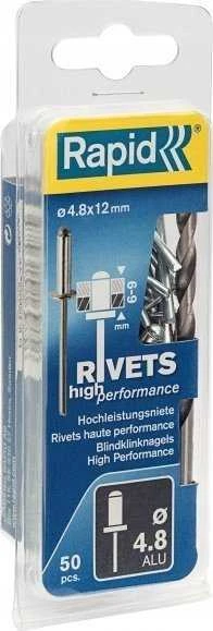 Kniedės „Rapid" 4,8 x 12, 50 vnt.