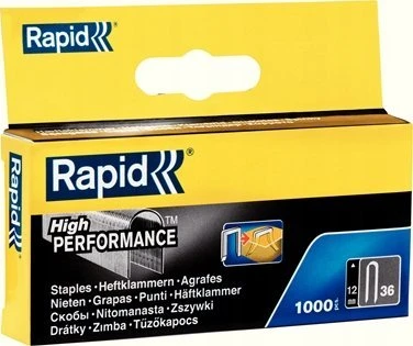Rapid Kabės kabeliui No 36 12mm 1000 vnt. kartoninė dėžutė