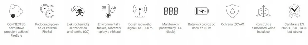 „Rapoo Safe 10YDCO-RF“ belaidis anglies monoksido jutiklis