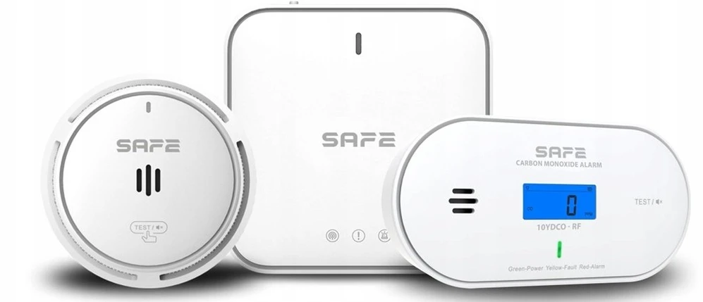 Rapoo Safe rinkinys nuo gaisro ir CO - 1x SAFE50HUB-WRF, 1x SAFE10Y30-RF, 1x SAFE10YDCO-RF (S-FSC11-RF)