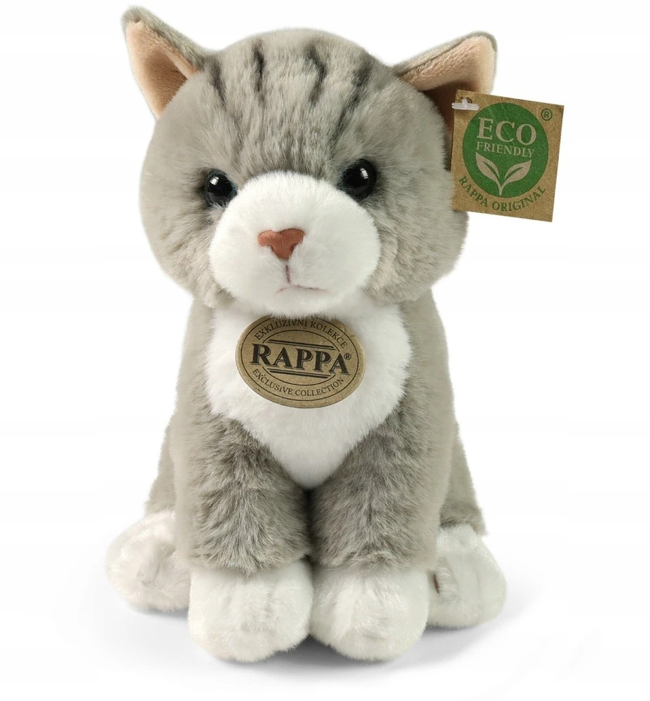 Rappa Eco-Friendly Pliušinis žaislas - pilkas katinas, 23 cm