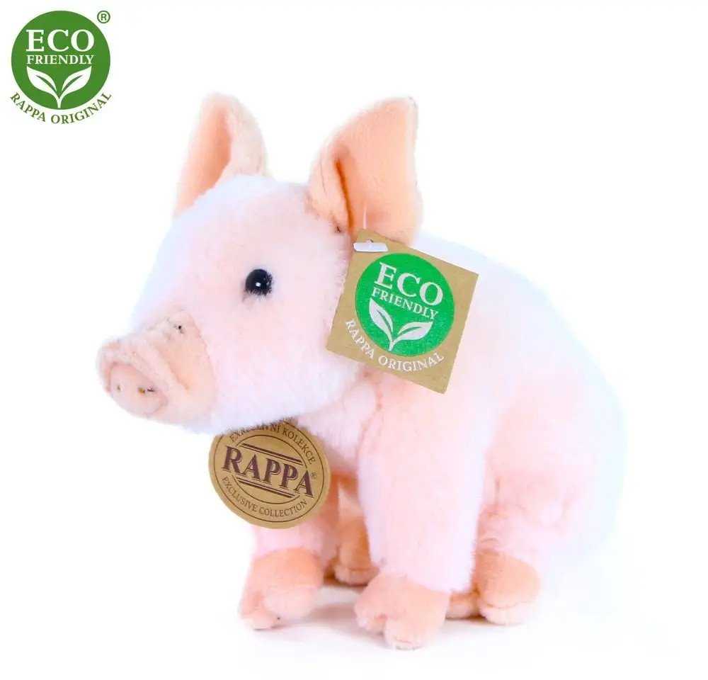 „Disney Rappa“ pliušinis žaislas „Sėdintis paršelis“, 18 cm, ekologiškas