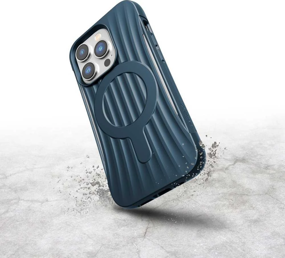 Raptic X-Doria Clutch Apple iPhone 14 Pro su MagSafe dėklas telefonui mėlynos spalvos