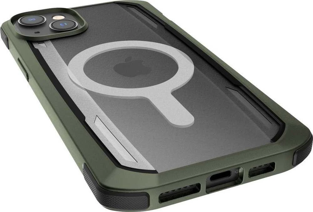 Raptic X-Doria Secure Apple iPhone 14 Pro su MagSafe armored dėklas telefonui žalios spalvos