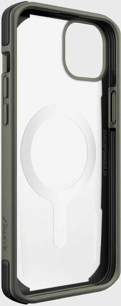 Raptic X-Doria Secure iPhone 14 Plus su MagSafe šarvuotas dėklas telefonui, žalios spalvos