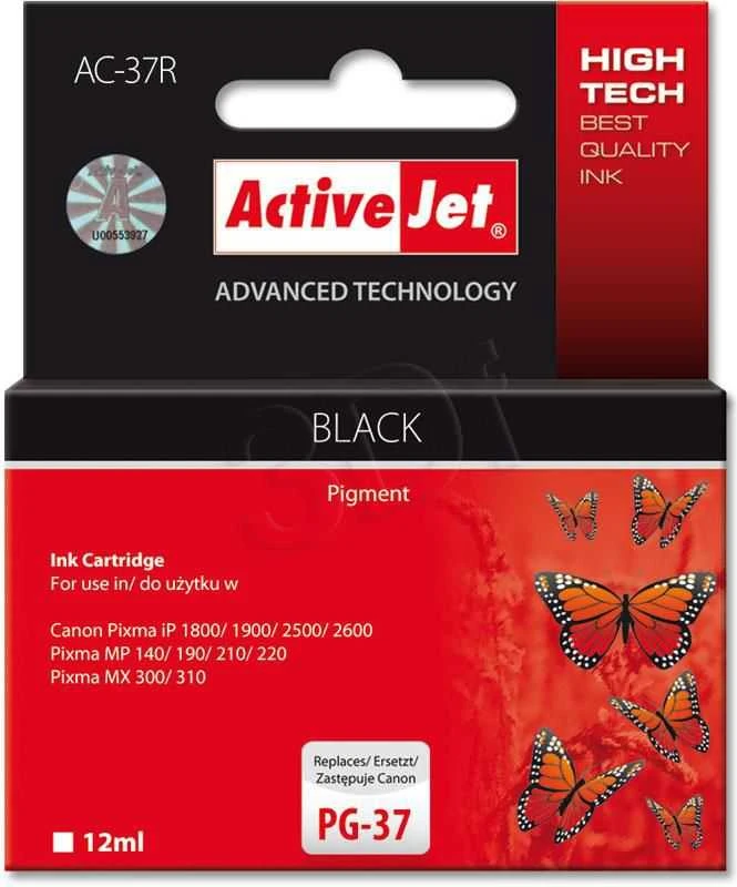 Rašalo Kasetė - Activejet AC-37R Juoda 12 ml