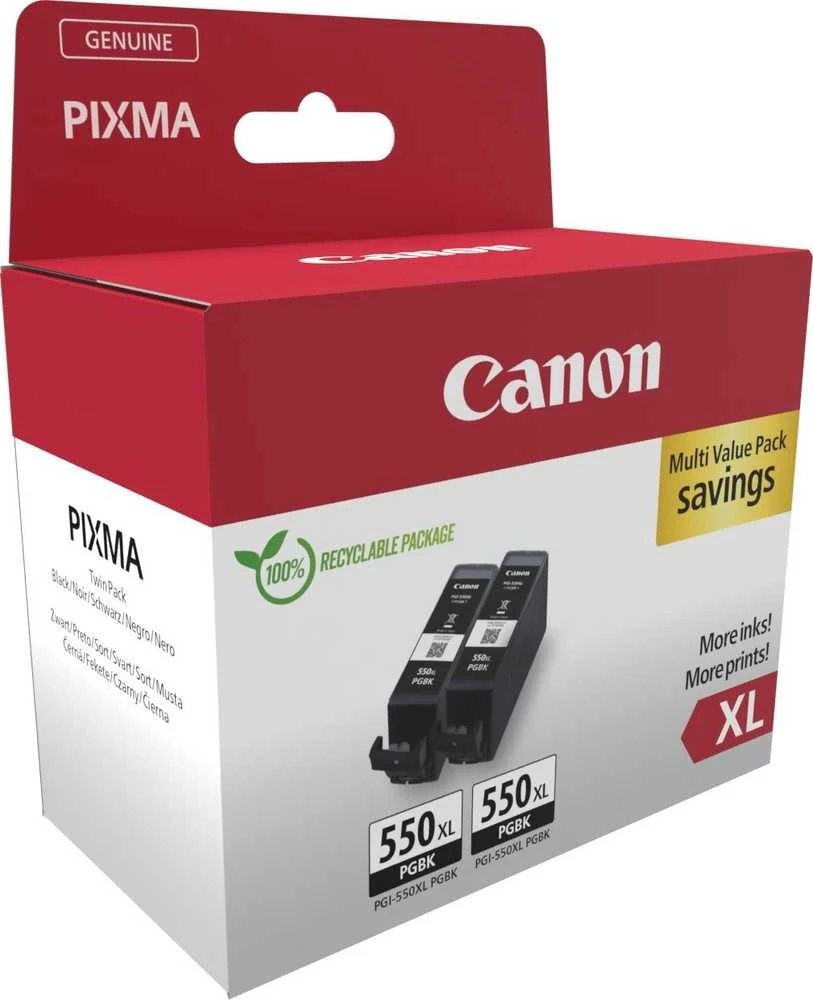 Canon PGI-550XL PGBK (6431B010) Rašalinių kasečių komplektas, Juoda