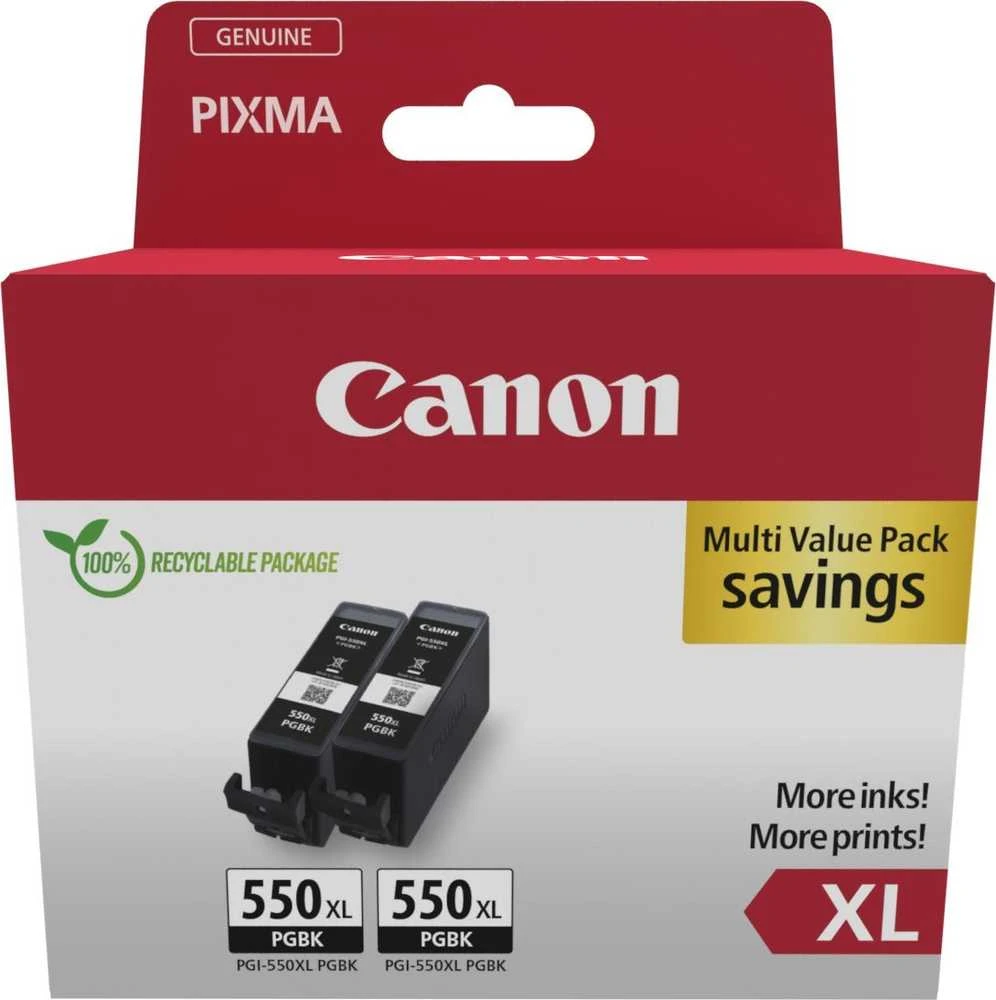 Canon PGI-550XL PGBK (6431B010) Rašalinių kasečių komplektas, Juoda