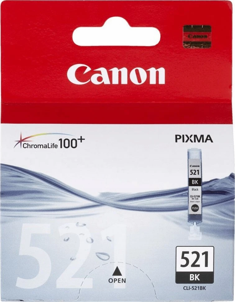 Canon CLI-521Bk ink cartridge, juodas
