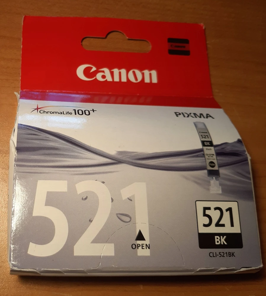 Canon CLI-521Bk ink cartridge, juodas