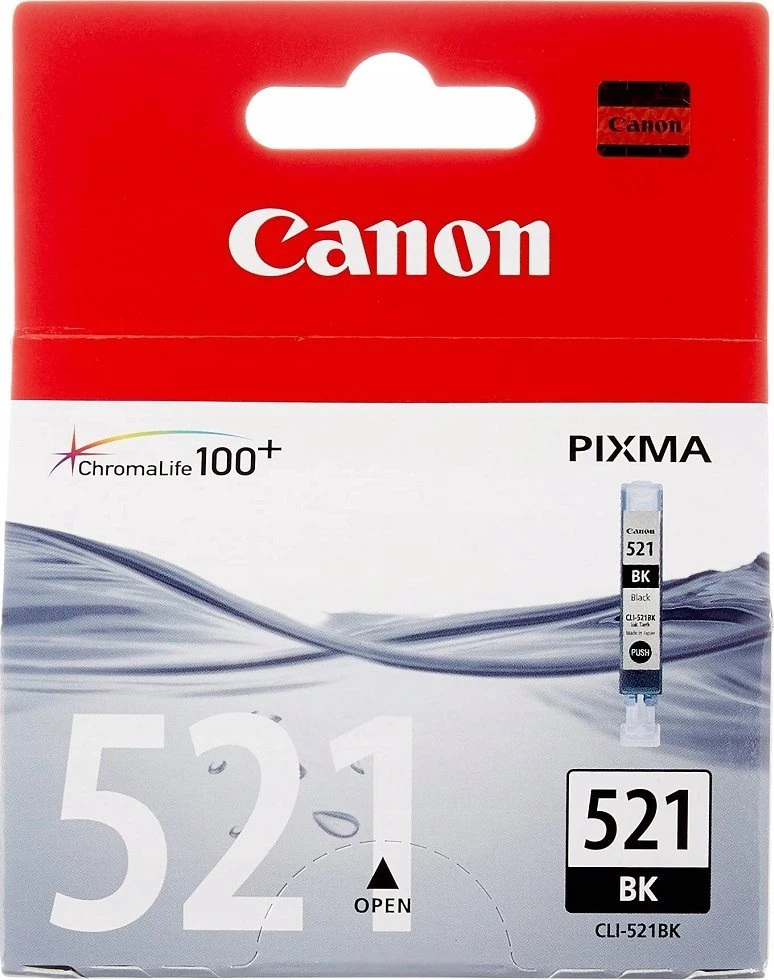 Canon CLI-521Bk ink cartridge, juodas