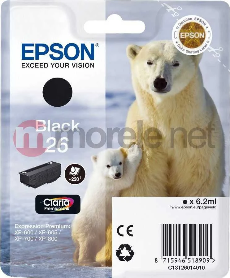 Rašalas Epson Ink T2601 (juodas)