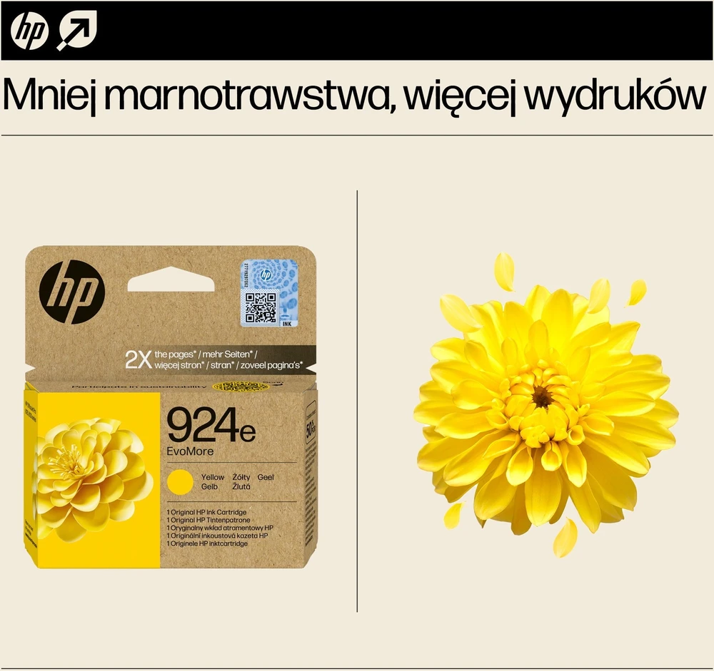 HP No. 924 geltona EVO MORE