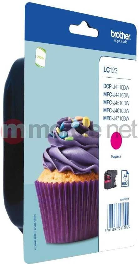 Brother LC123M | Rašalo kasetė | Magenta