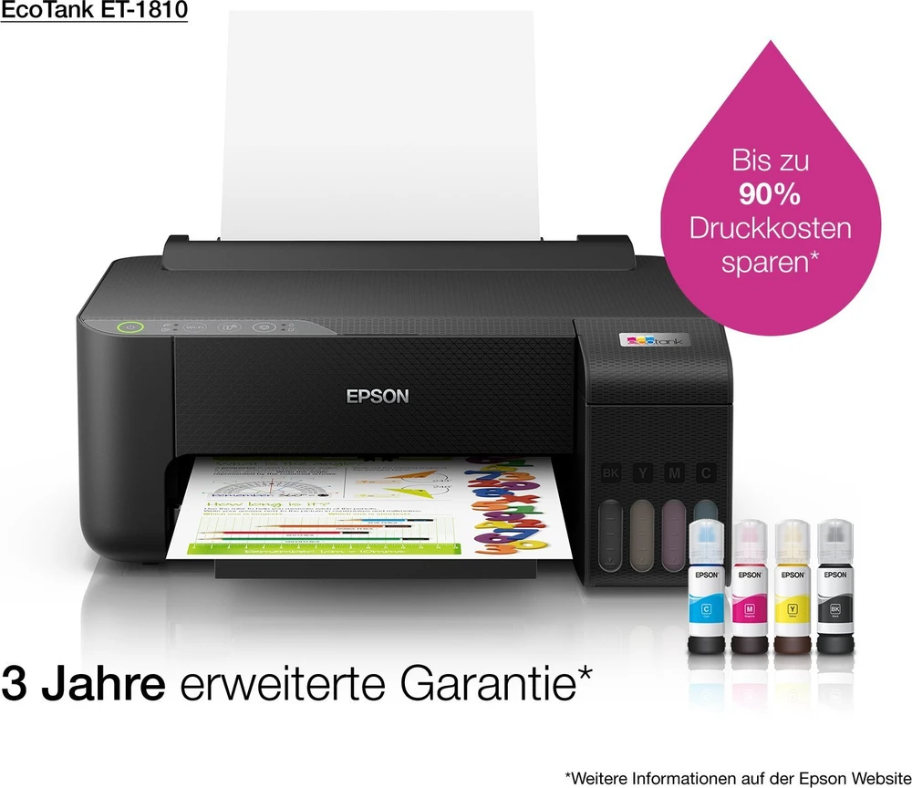 Spausdintuvas - Epson EcoTank ET-1810 Belaidis Rašalinis su 100 lapų Dėklu