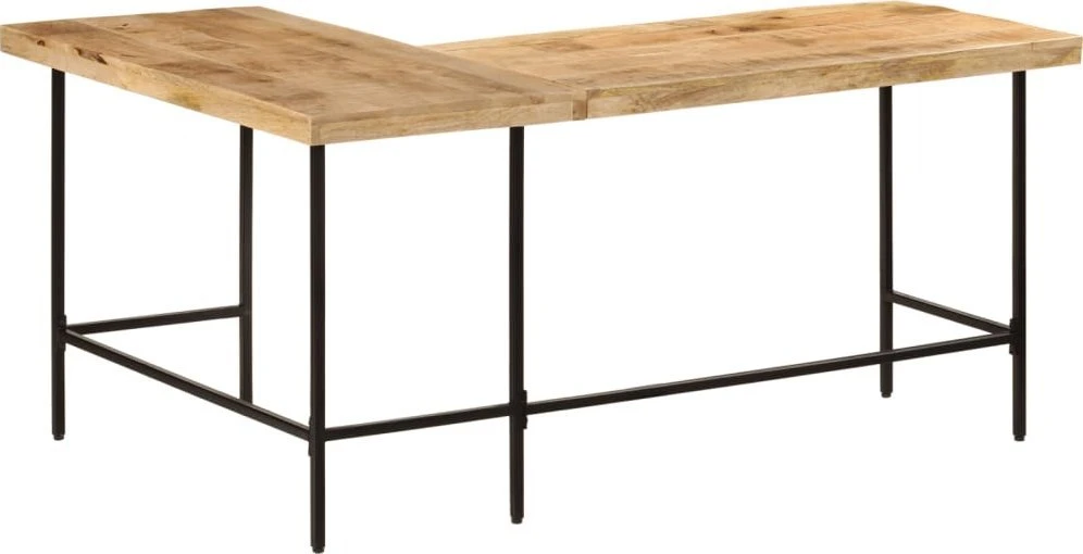 Rašomasis stalas 165x110x77 cm medžio masyvo mango ir geležies