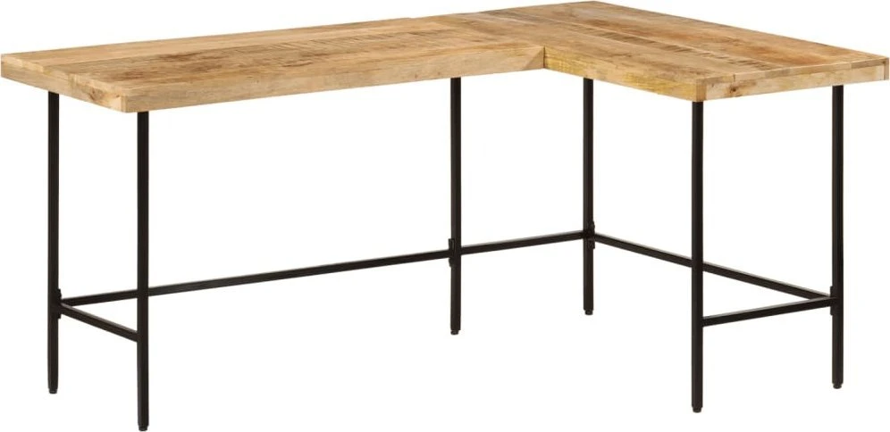 Rašomasis stalas 165x110x77 cm medžio masyvo mango ir geležies