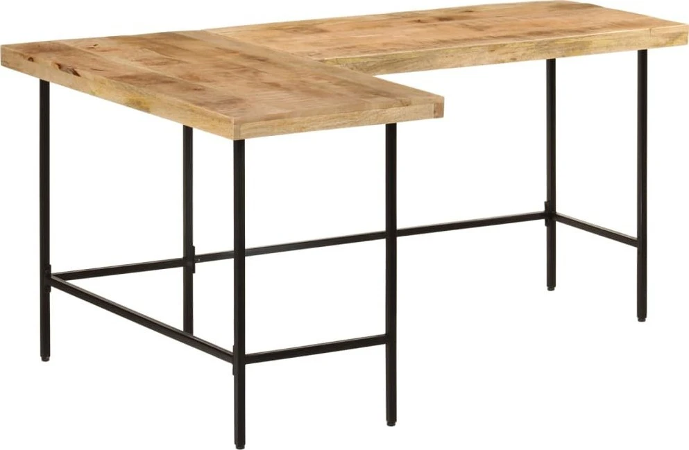Rašomasis stalas 165x110x77 cm medžio masyvo mango ir geležies
