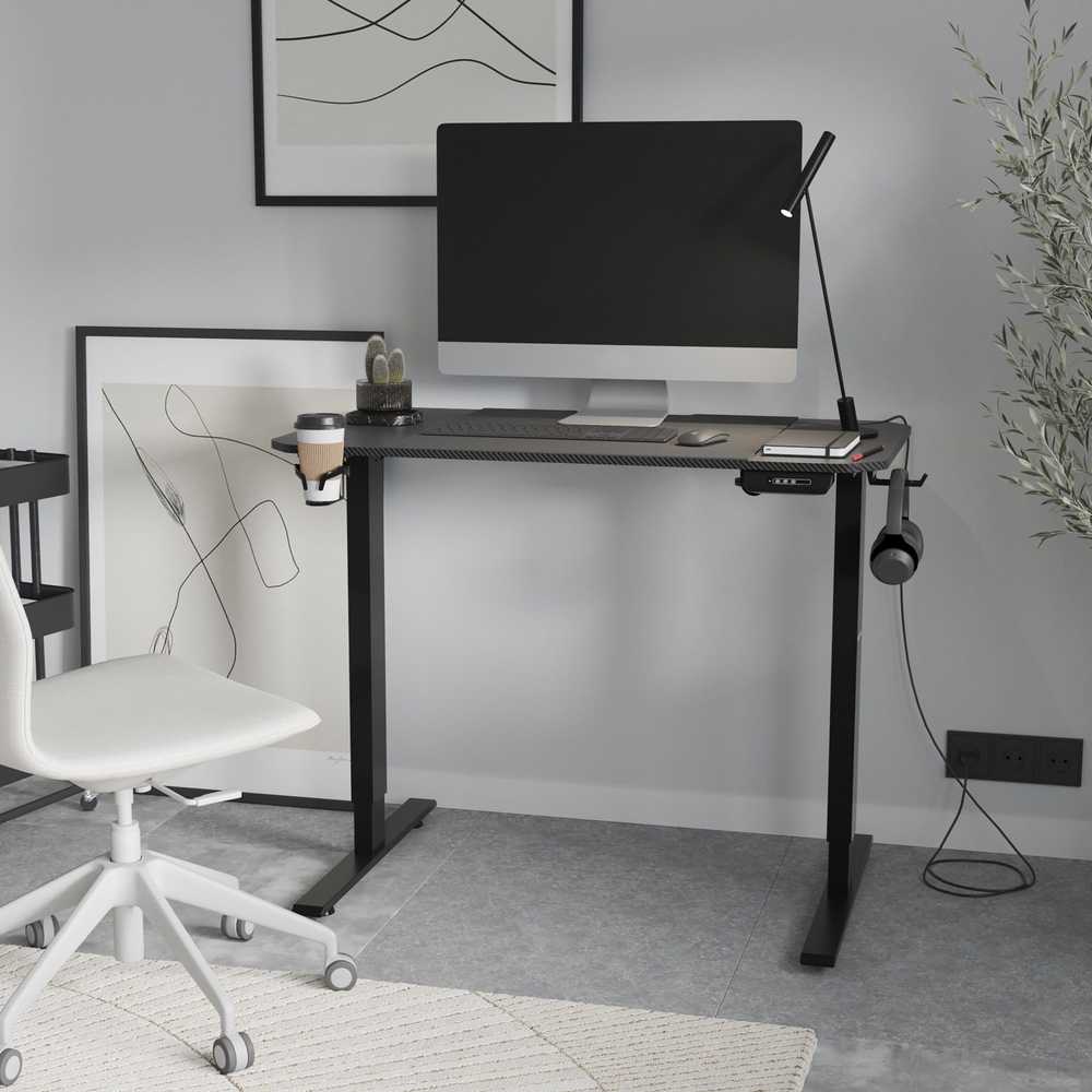 Diablo Chairs Rašomasis stalas Diablo EGON 1100 juodas 110 - 170 cm x 60 cm