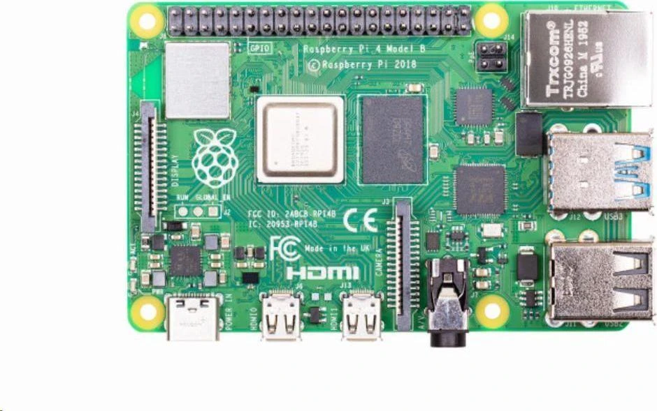 Raspberry Pi 4B 8GB plokštės viršutinis vaizdas