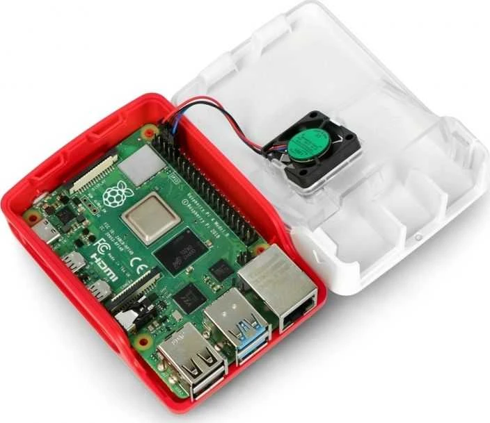Ventiliatorius skirtas oficialiam Raspberry Pi 4B dėklui