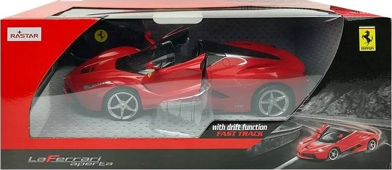 Nuotoliniu būdu valdomas 1:14 automodelis RASTAR R/C Ferrari LaFerrari Aperta, juodas